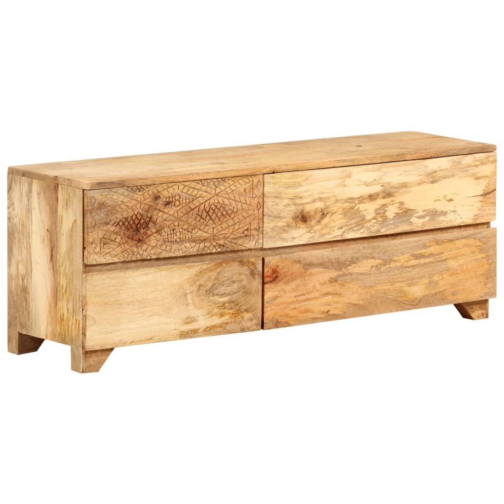 TV Cabinet Solid Mango Wood 110x30x40 cm
