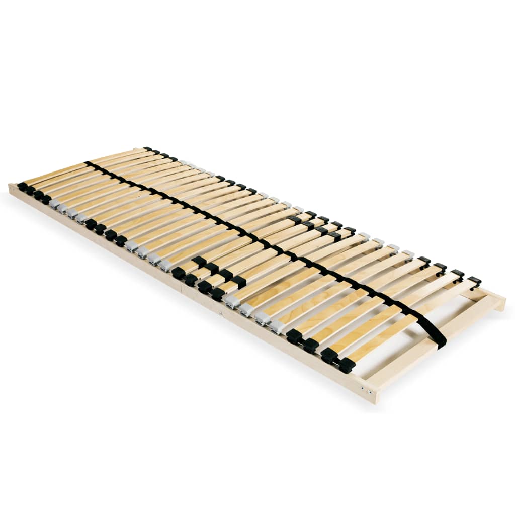 Slatted Bed Base without Mattress with 28 Slats 7 Zones 70x200 cm