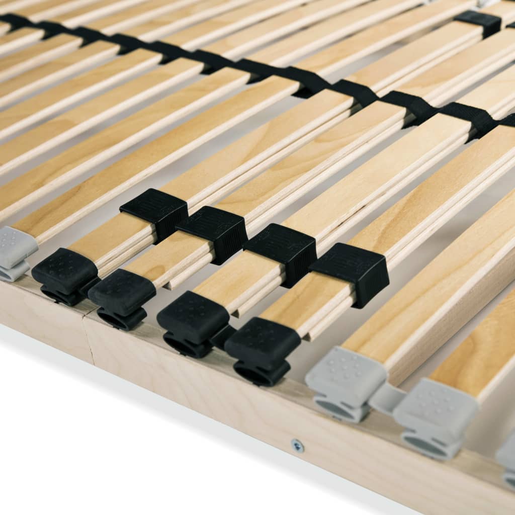 Slatted Bed Base without Mattress with 28 Slats 7 Zones 70x200 cm