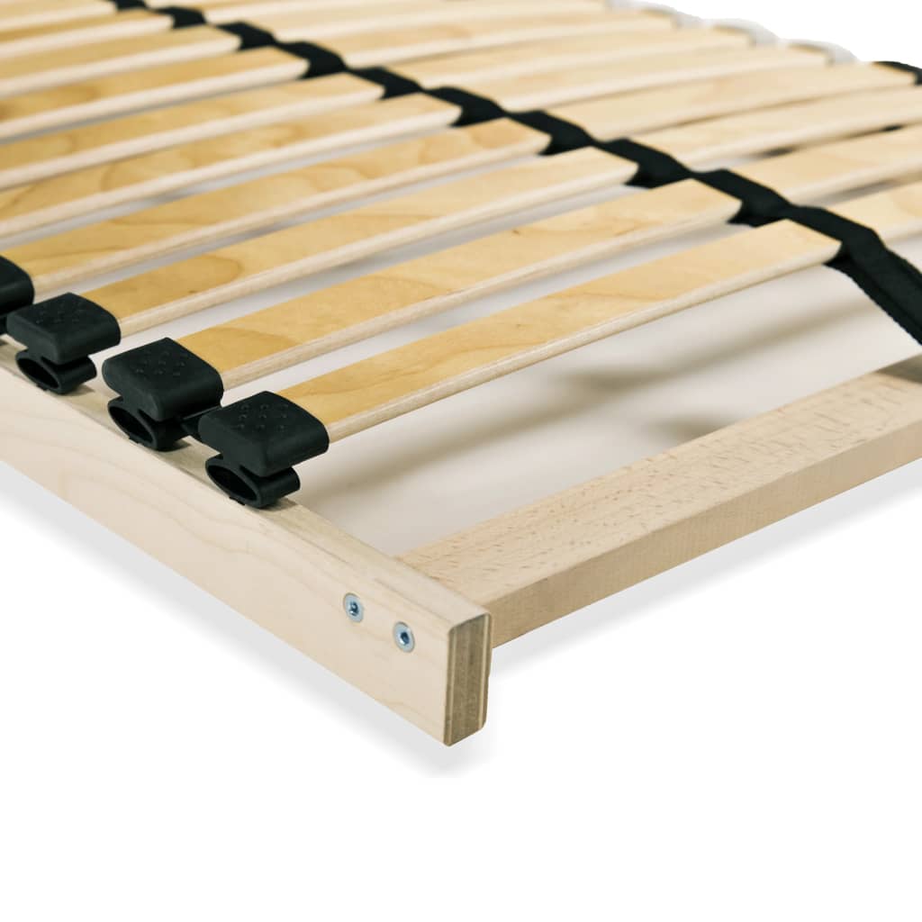 Slatted Bed Base without Mattress with 28 Slats 7 Zones 90x200 cm