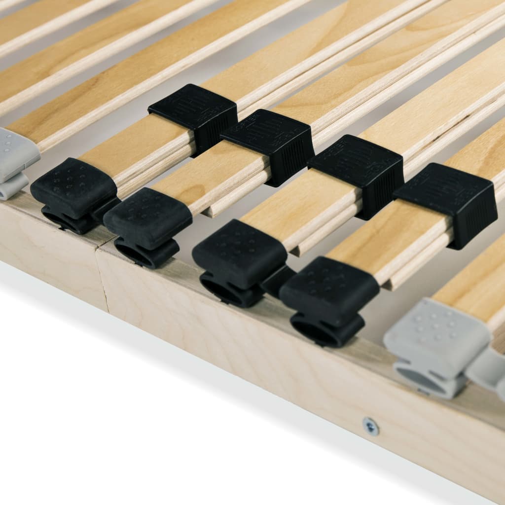 Slatted Bed Base without Mattress with 28 Slats 7 Zones 140x200 cm