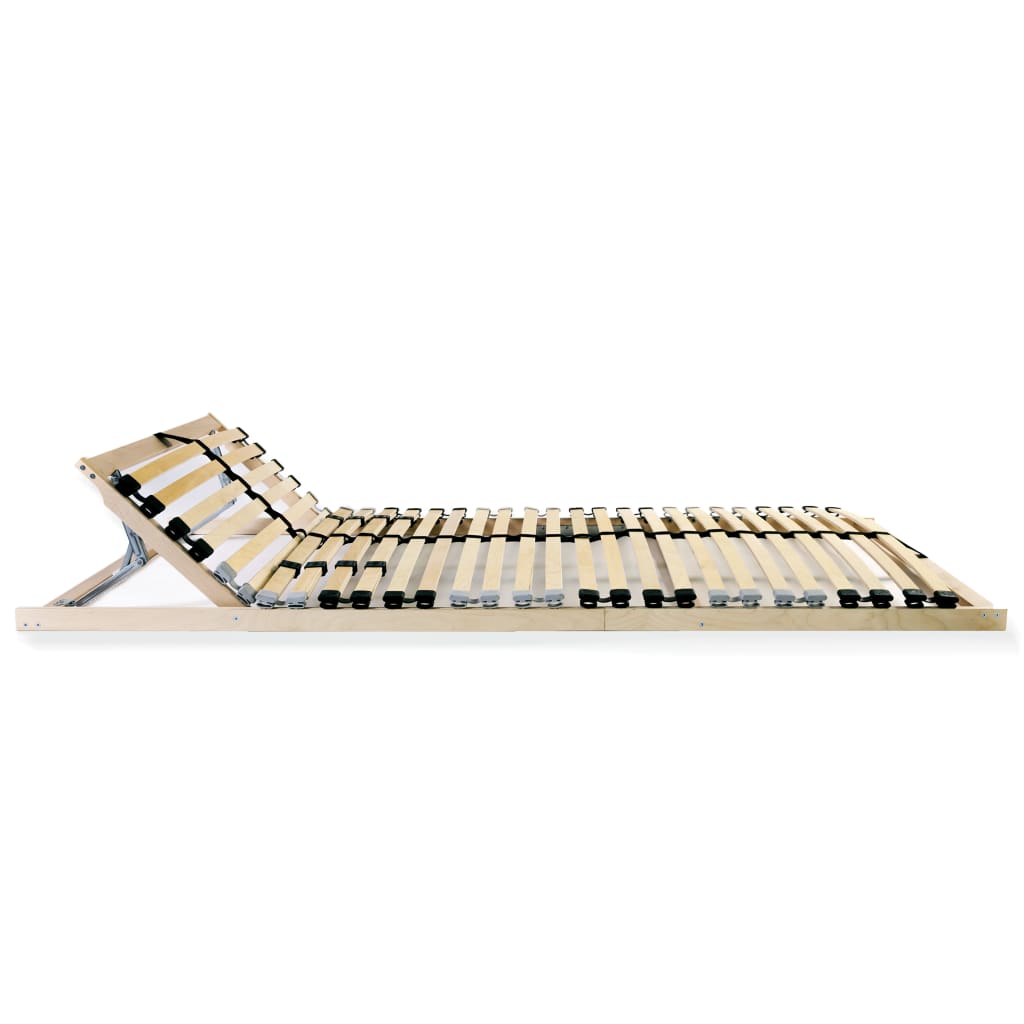 Slatted Bed Base without Mattress with 28 Slats 7 Zones 100x200 cm