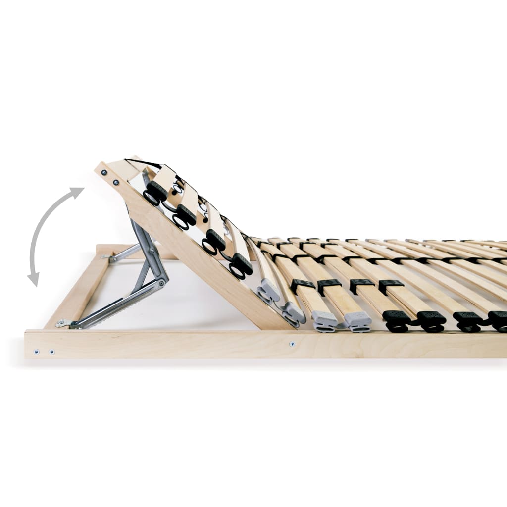 Slatted Bed Base without Mattress with 28 Slats 7 Zones 140x200 cm