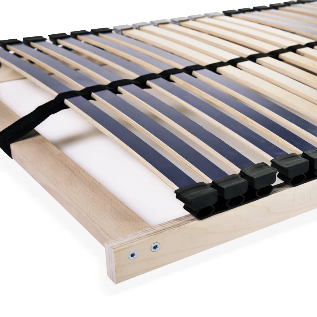 Slatted Bed Base without Mattress with 42 Slats 7 Zones 90x200 cm