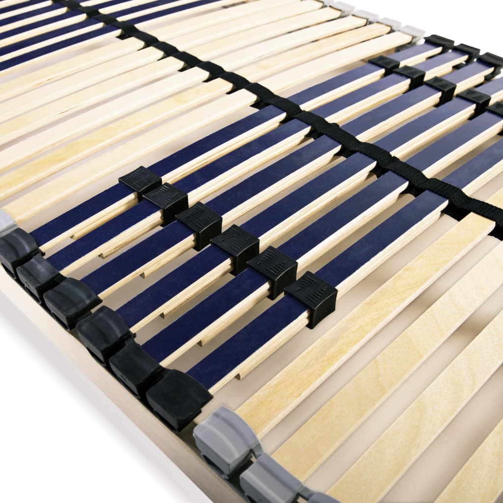 Slatted Bed Base without Mattress with 42 Slats 7 Zones 90x200 cm