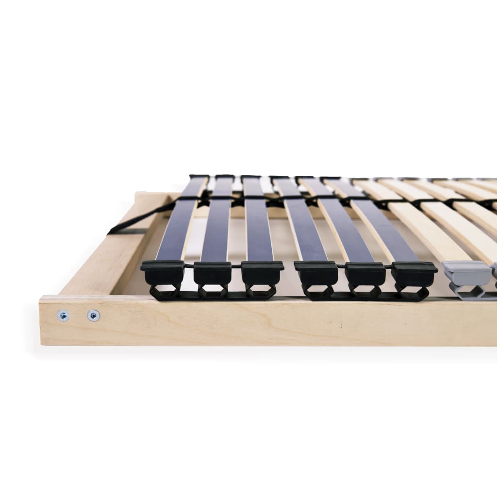 Slatted Bed Base without Mattress with 42 Slats 7 Zones 90x200 cm