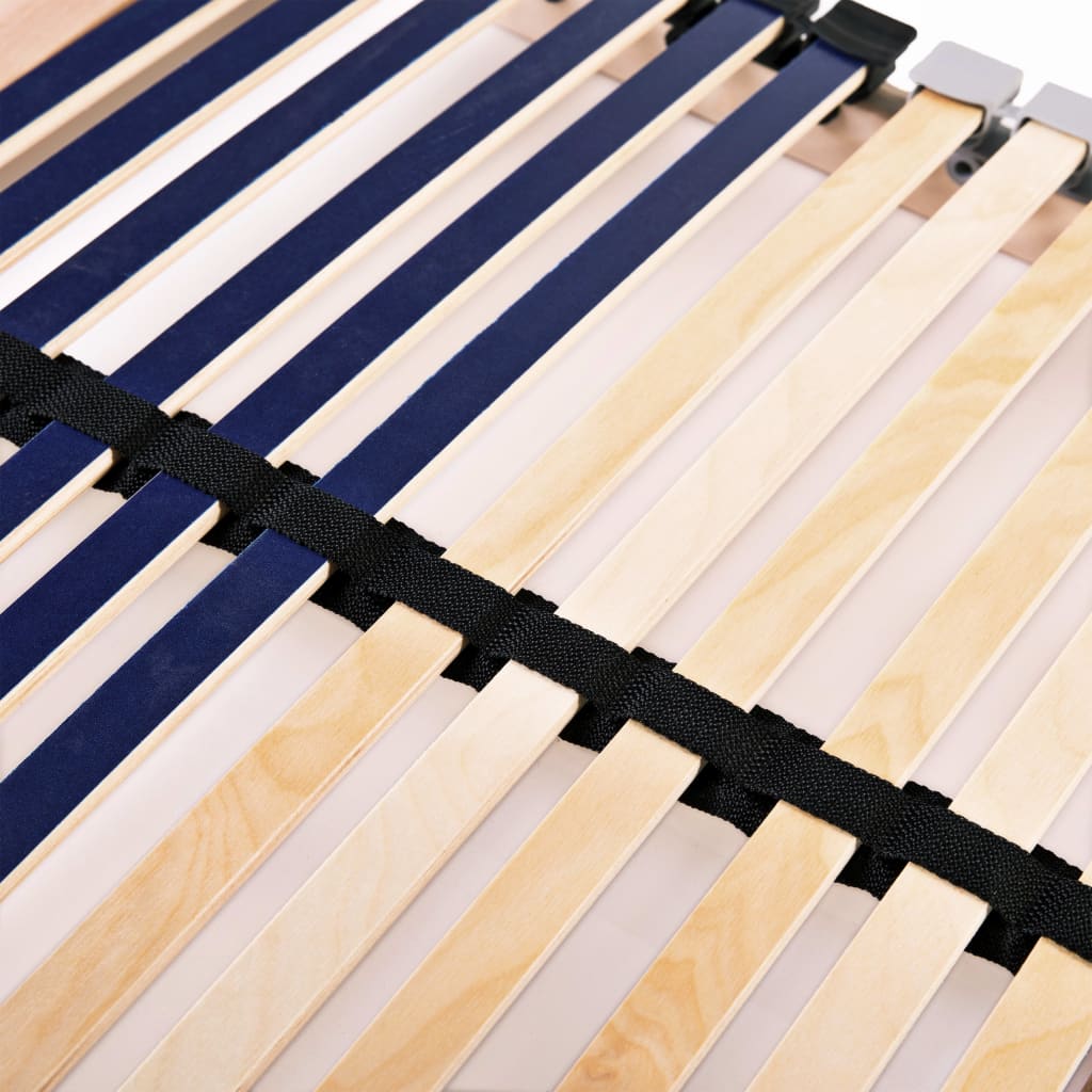 Slatted Bed Base without Mattress with 42 Slats 7 Zones 90x200 cm