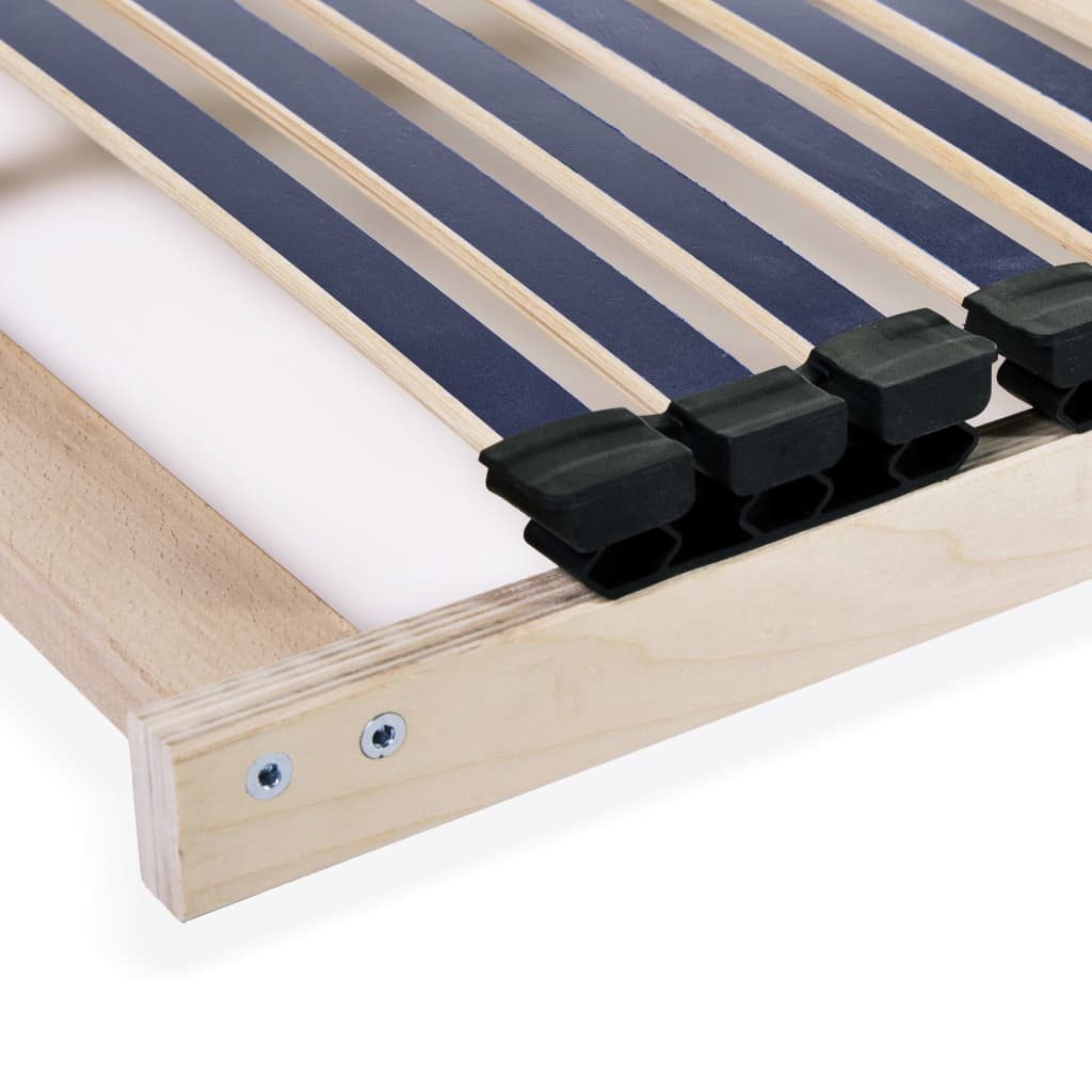 Slatted Bed Base without Mattress with 42 Slats 7 Zones 140x200 cm