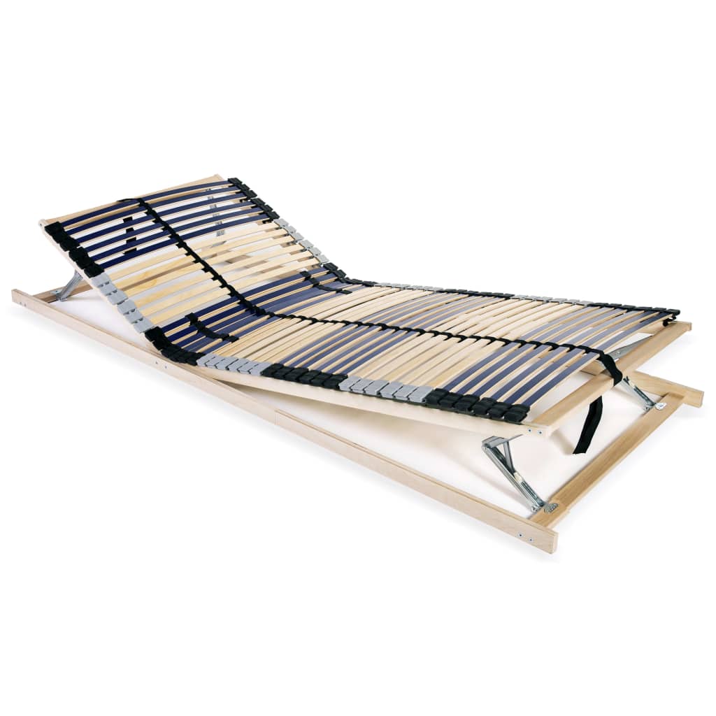 Slatted Bed Base without Mattress with 42 Slats 7 Zones 70x200 cm