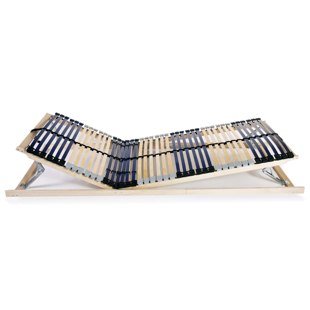 Slatted Bed Base without Mattress with 42 Slats 7 Zones 70x200 cm