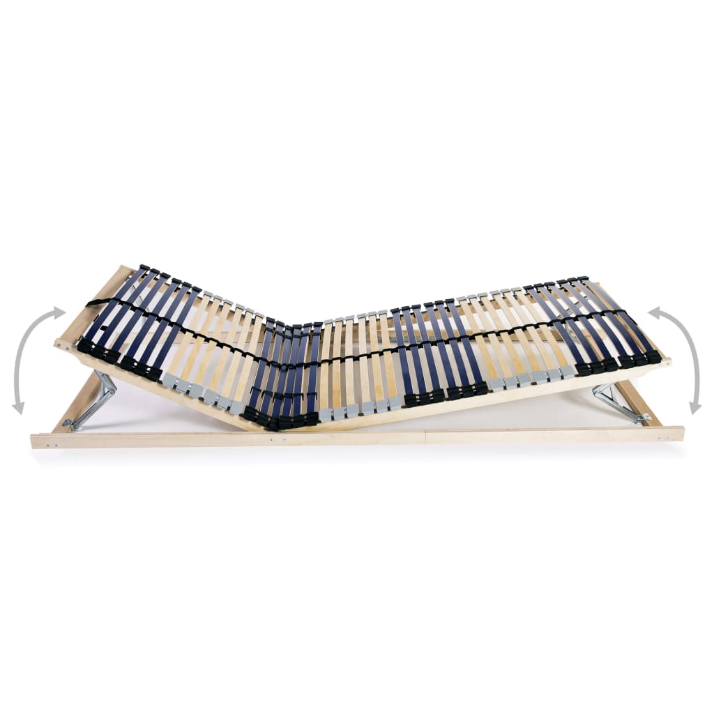 Slatted Bed Base without Mattress with 42 Slats 7 Zones 70x200 cm