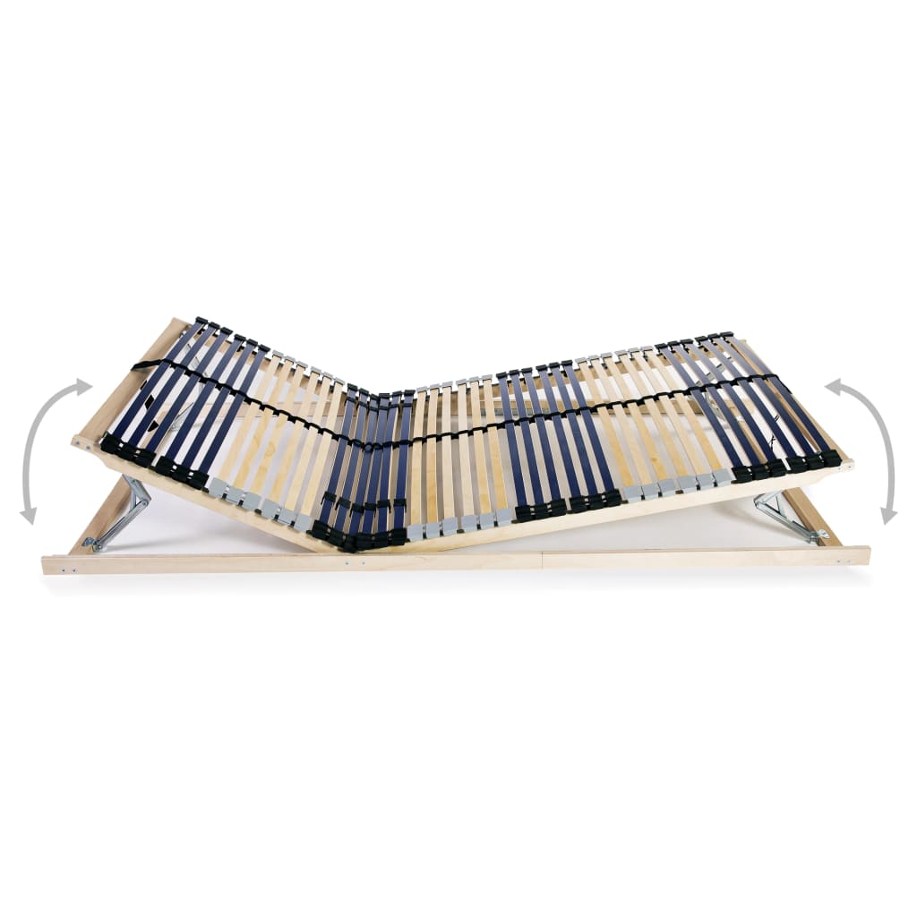 Slatted Bed Base without Mattress with 42 Slats 7 Zones 140x200 cm