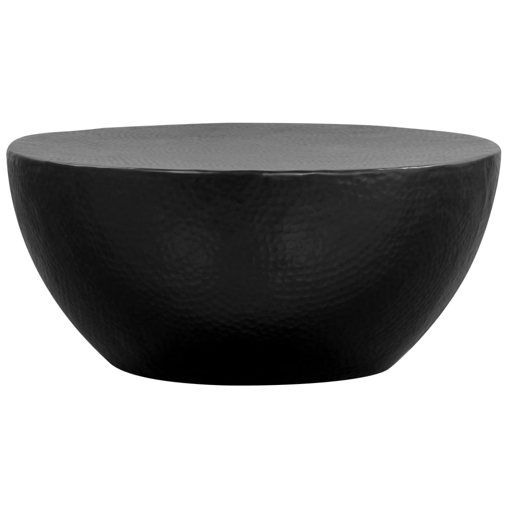 Coffee Table Hammered Aluminium 70x30 cm Black