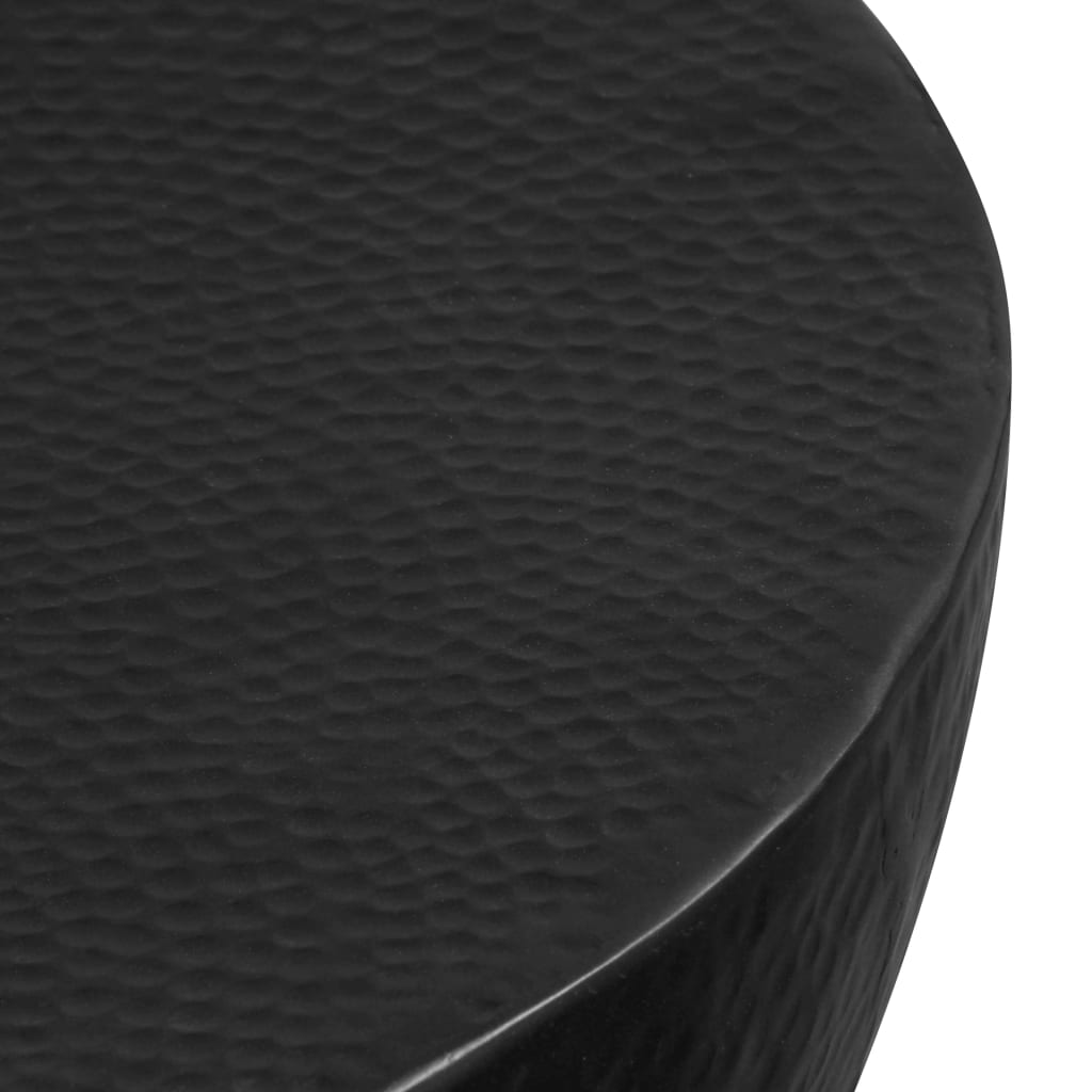 Coffee Table Hammered Aluminium 70x30 cm Black
