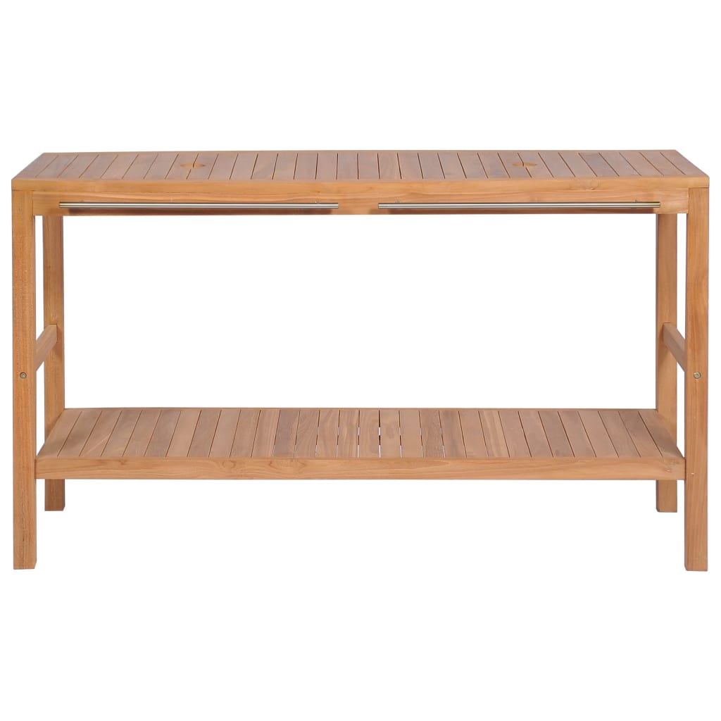 Bathroom Vanity Cabinet Solid Teak 132x45x75 cm