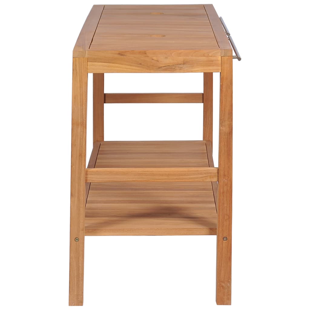 Bathroom Vanity Cabinet Solid Teak 132x45x75 cm