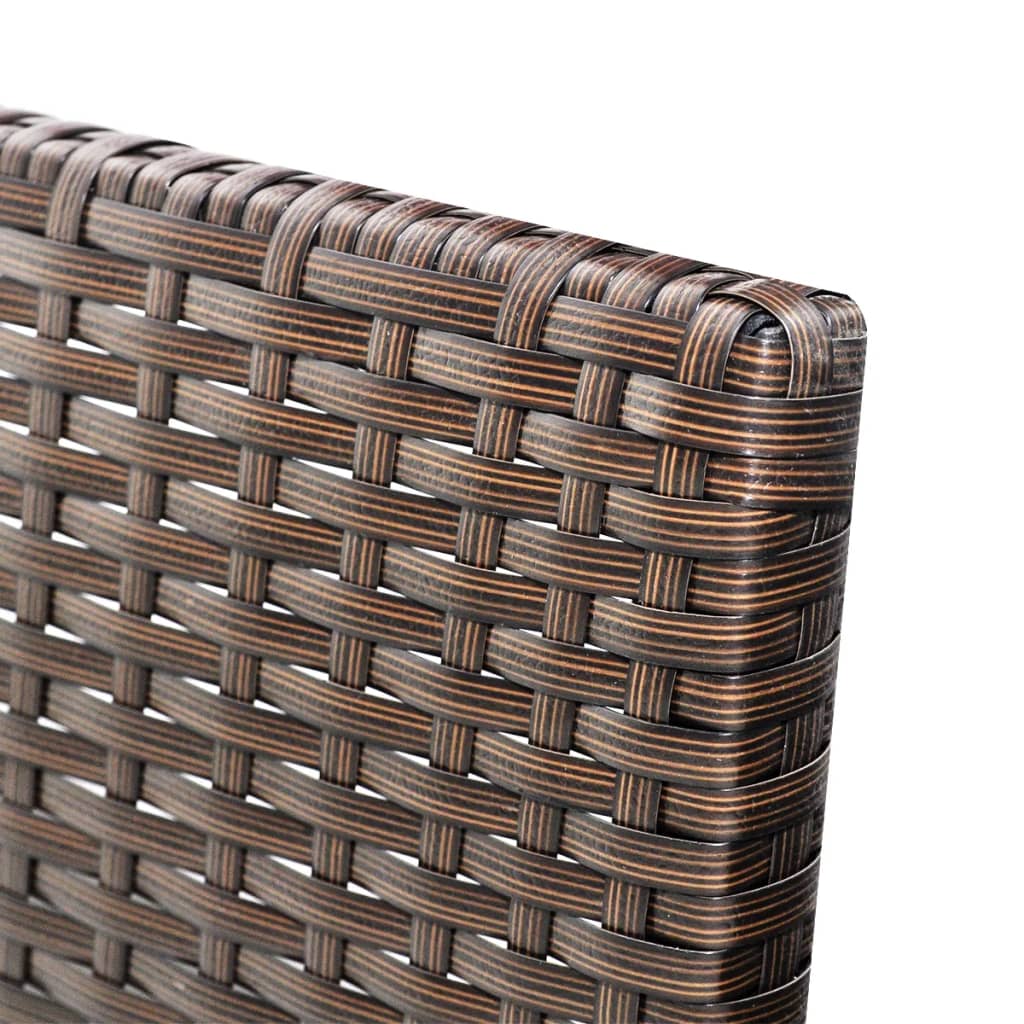 Outdoor Patio 3 Piece Poly Rattan Garden Furniture Lounge Set Corner Sofa Table