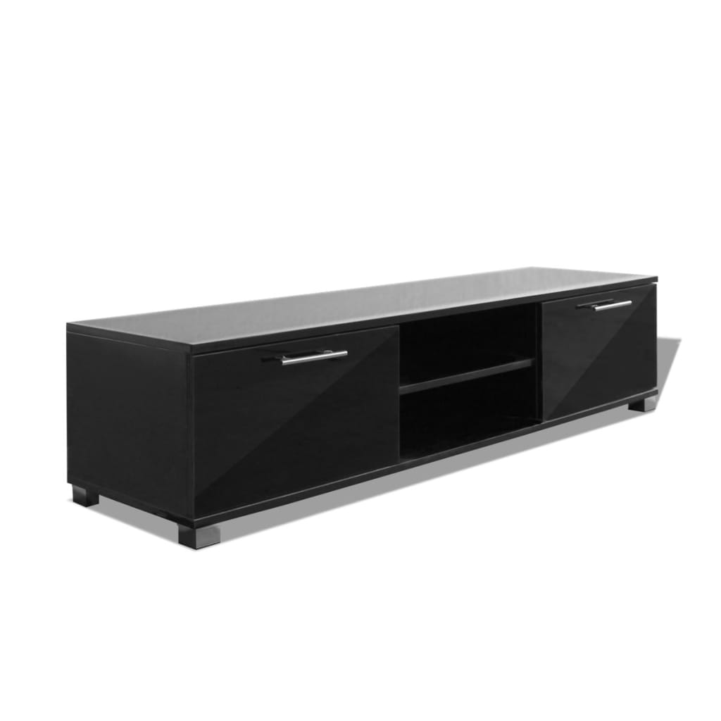 Modern Wooden 47 Inch TV Tele Stand Unit Cabinet With 2 Doors & Open Storage