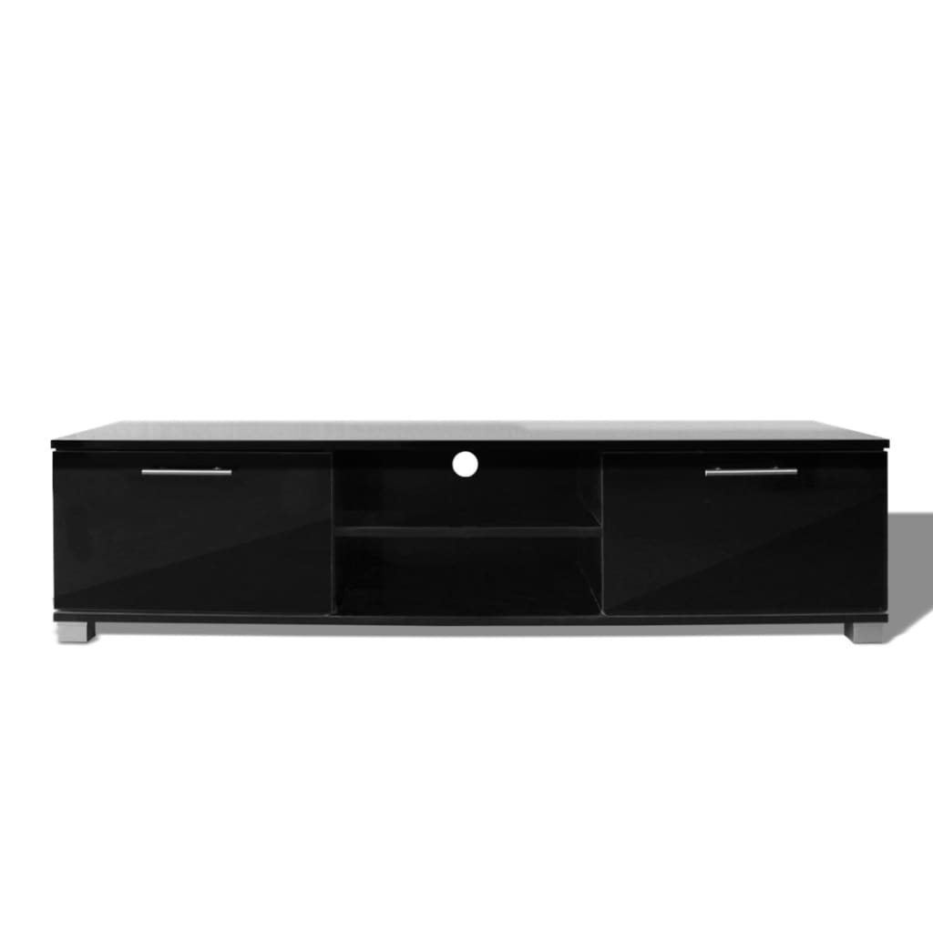 Modern Wooden 47 Inch TV Tele Stand Unit Cabinet With 2 Doors & Open Storage