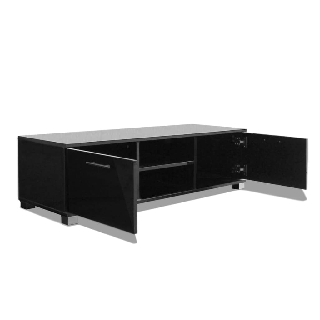 Modern Wooden 47 Inch TV Tele Stand Unit Cabinet With 2 Doors & Open Storage