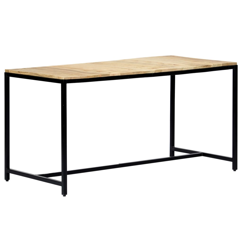 Dining Table 140x70x75 cm Solid Rough Mango Wood