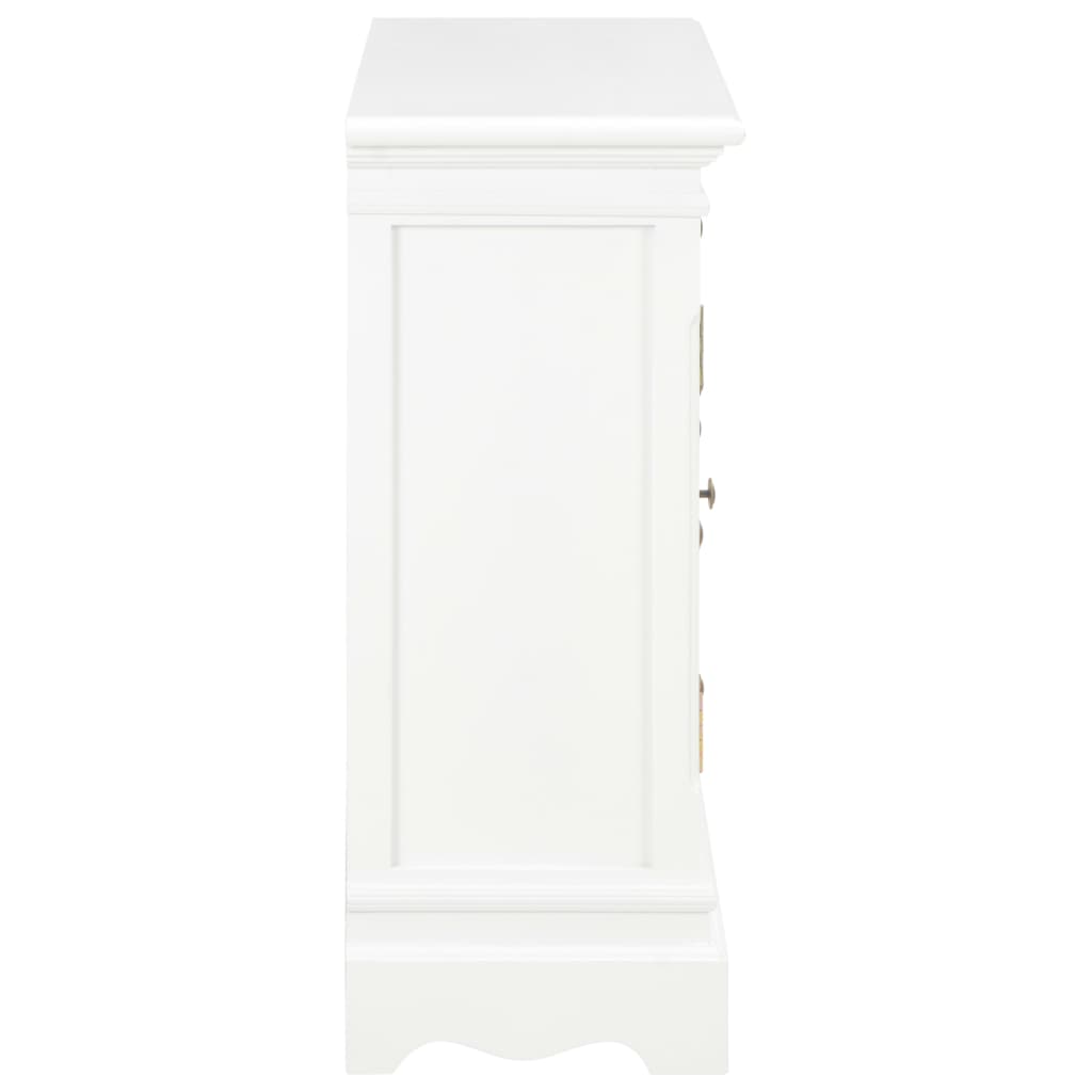 Sideboard White 70x28x70 cm Solid Pine Wood