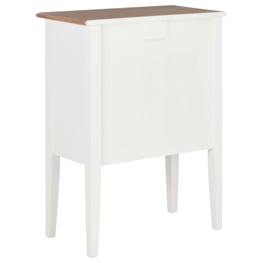 Sideboard White 54x30x80 cm Solid Wood
