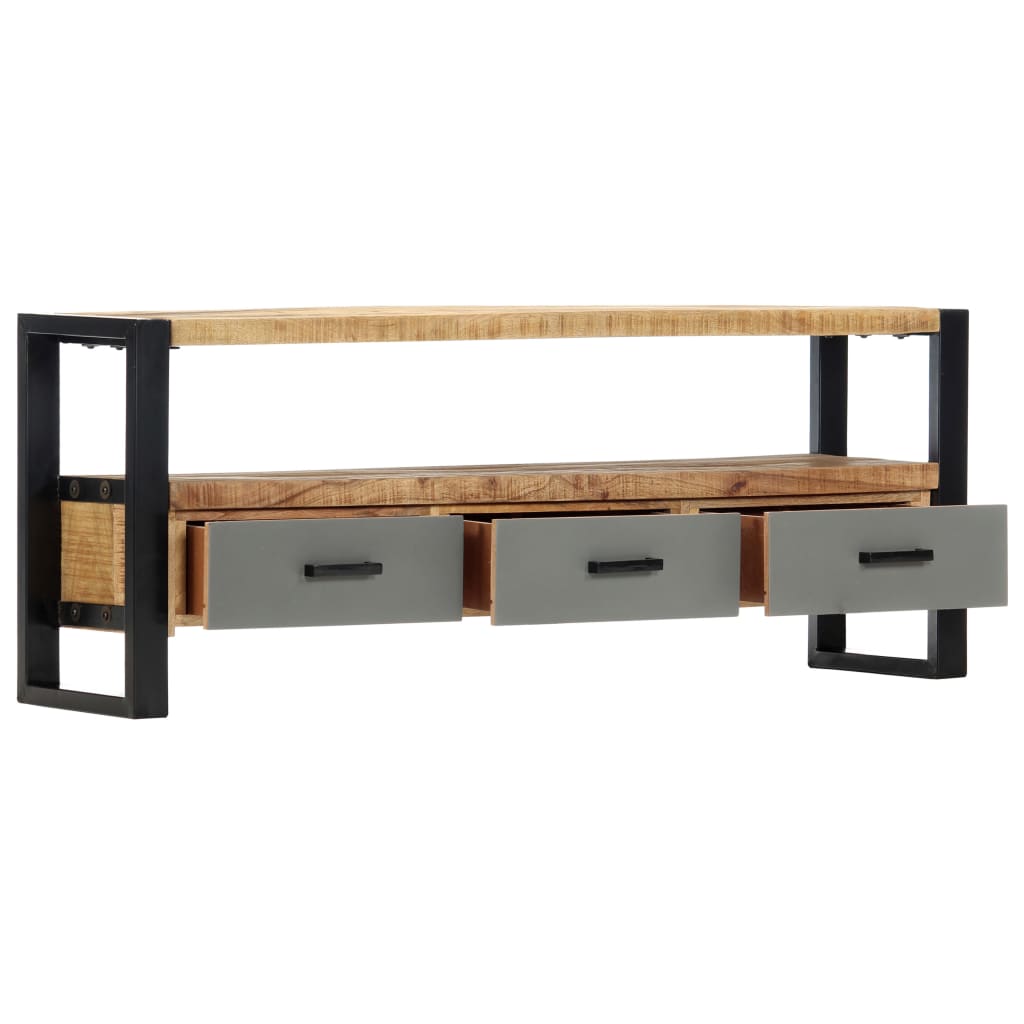TV Cabinet 130x30x50 cm Solid Mango Wood