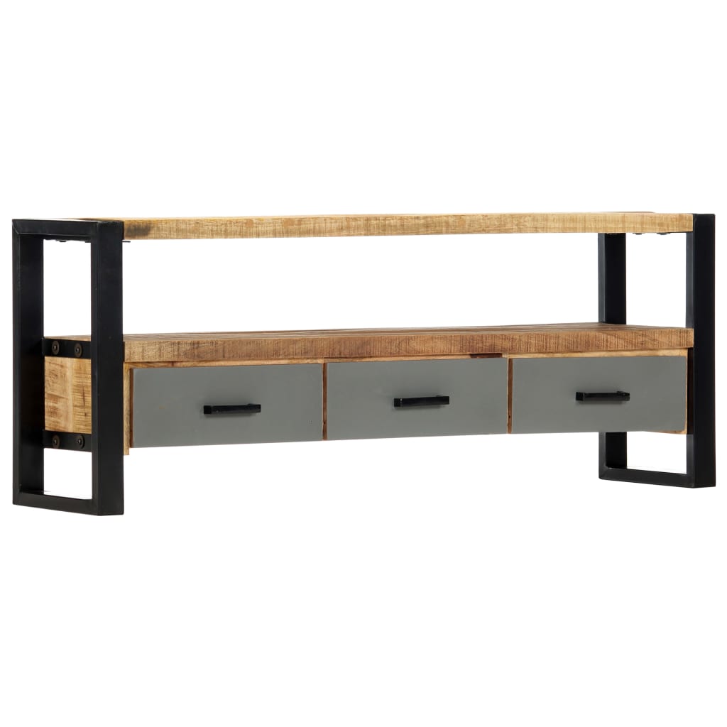 TV Cabinet 130x30x50 cm Solid Mango Wood