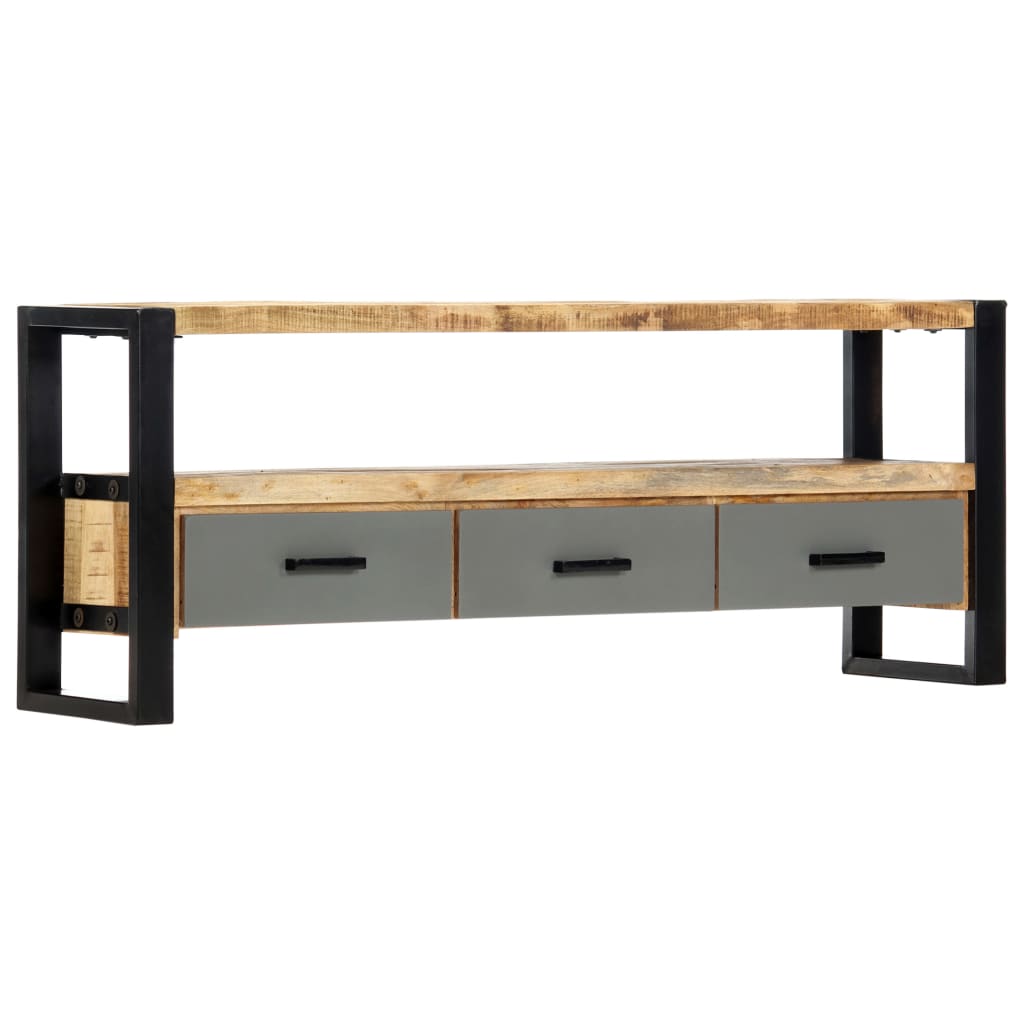 TV Cabinet 130x30x50 cm Solid Mango Wood