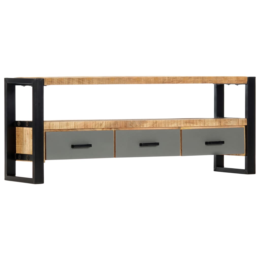 TV Cabinet 130x30x50 cm Solid Mango Wood