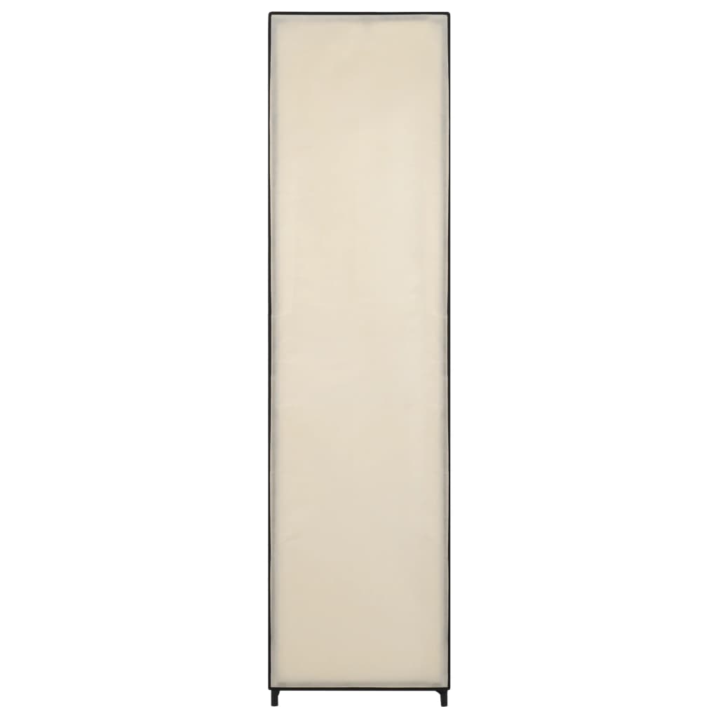 Wardrobe with 4 Compartments Cream 175x45x170 cm