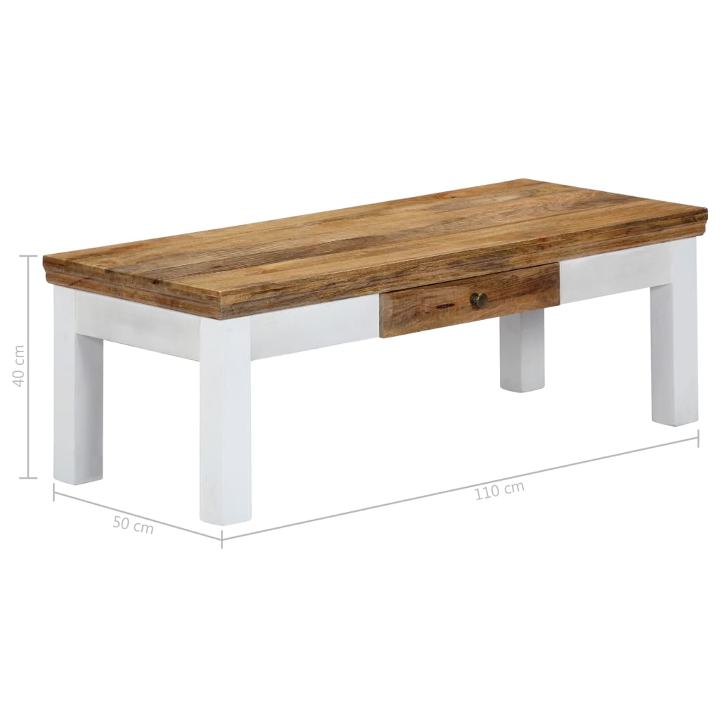 Coffee Table 110x50x40 cm Solid Mango Wood