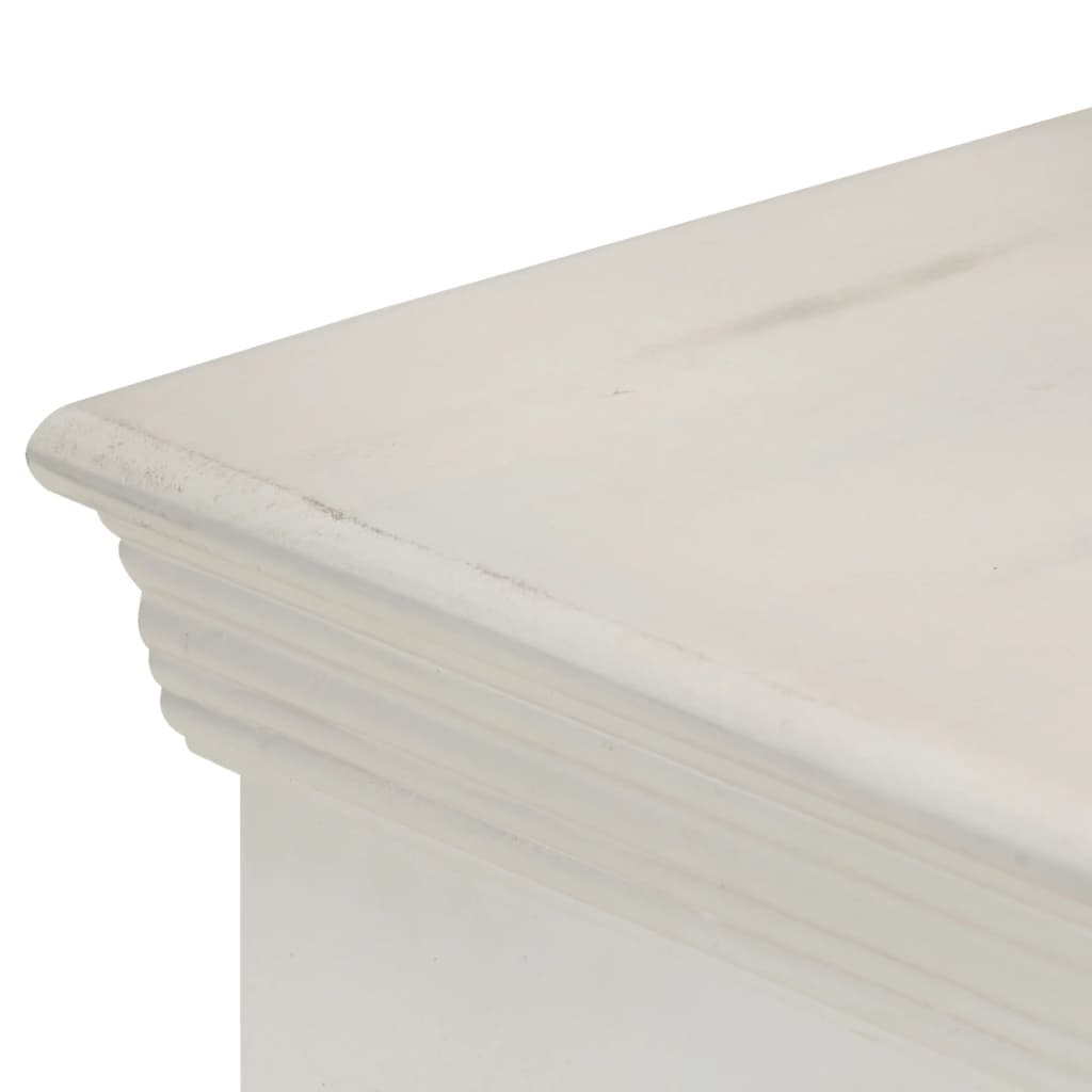 Sideboard White 65x30x75 cm Solid Mango Wood