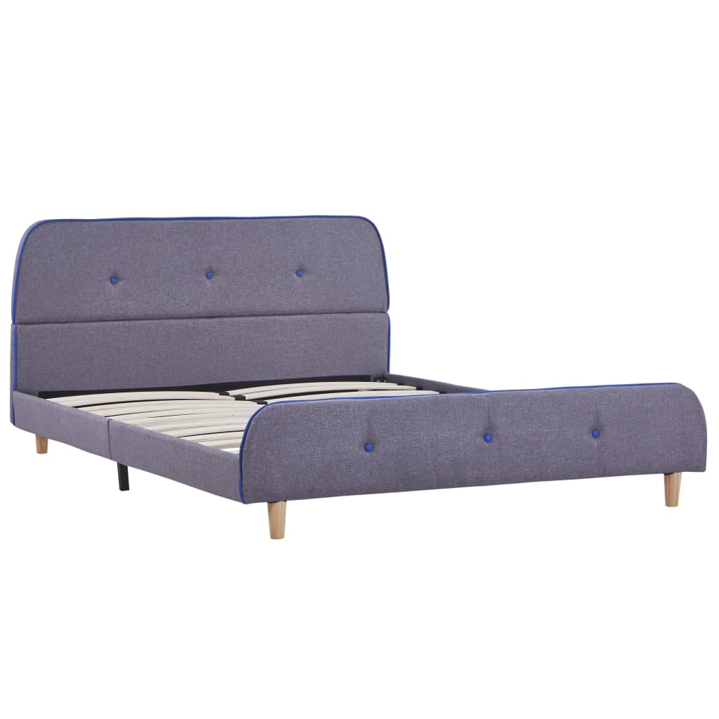 Bed Frame without Mattress Light Grey Fabric 135x190 cm Double