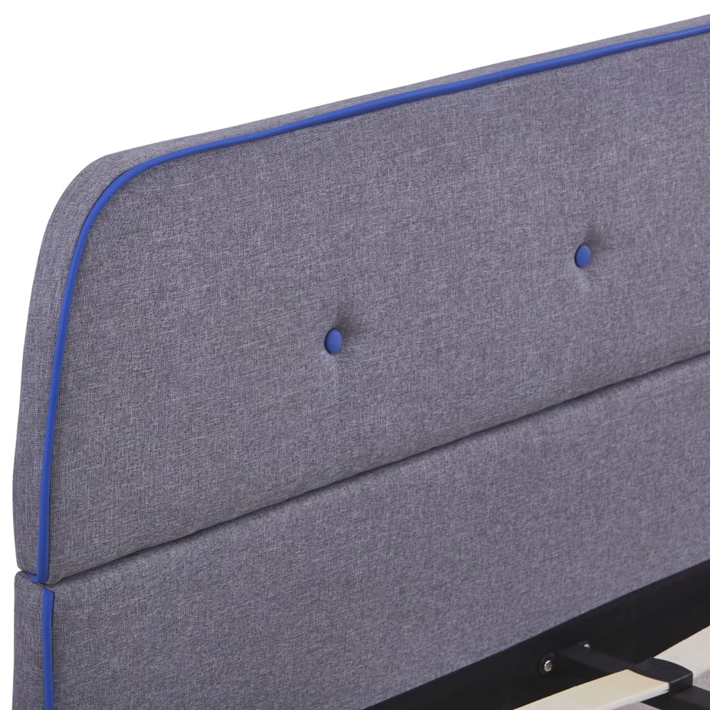 Bed Frame without Mattress Light Grey Fabric 135x190 cm Double