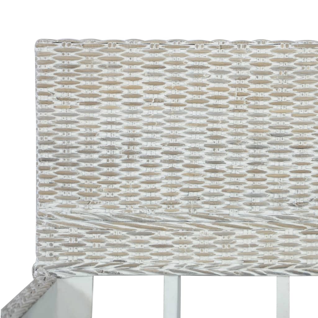 Bed Frame without Mattress Grey Natural Rattan 160x200 cm