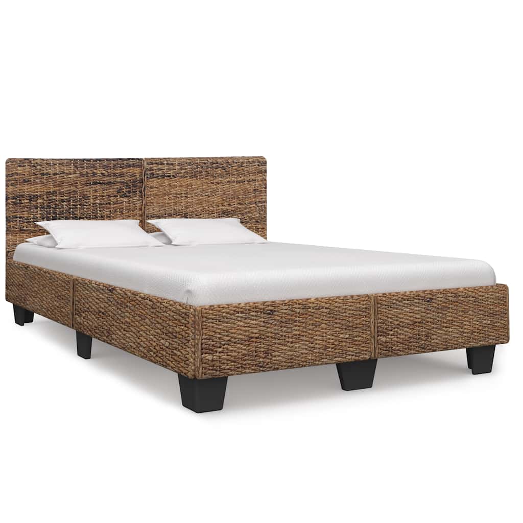 Bed Frame without Mattress Natural Rattan 160x200 cm