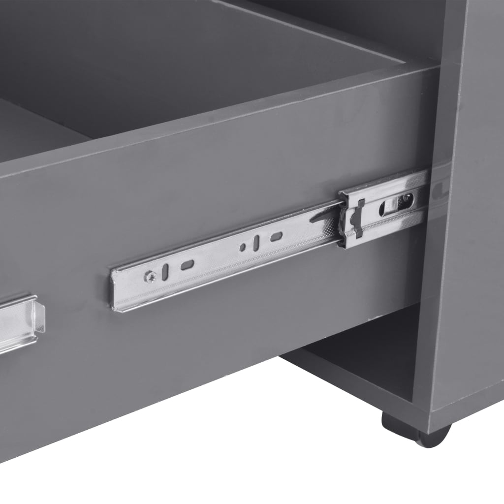 Coffee Table High Gloss Grey 100x100x35 cm