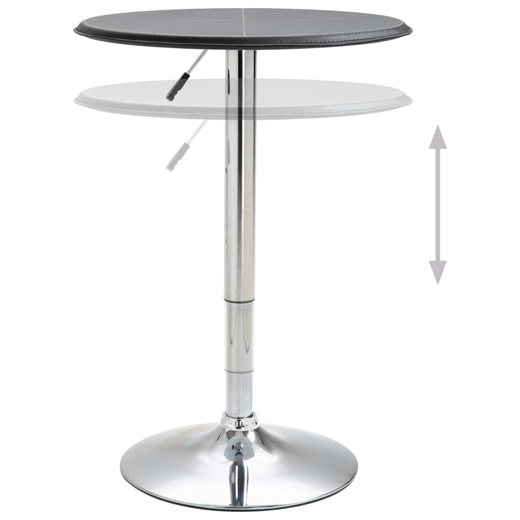 Bar Table Black Ø60 cm MDF