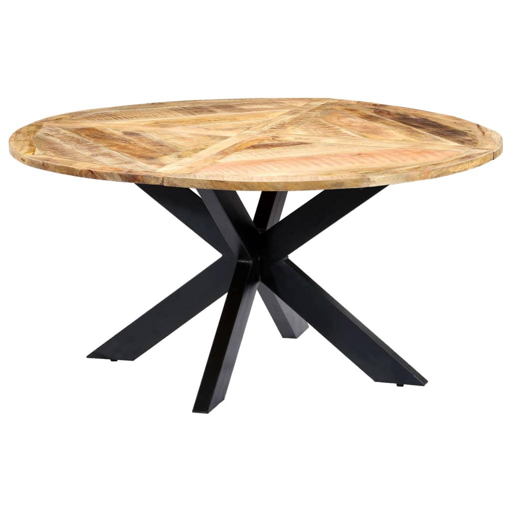 Dining Table Round 150x76 cm Solid Mango Wood