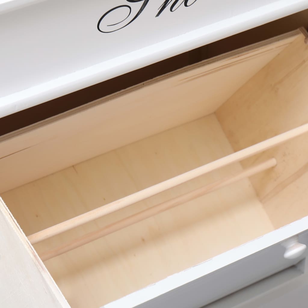Shoe Cabinet White 50x28x58 cm Paulownia Wood