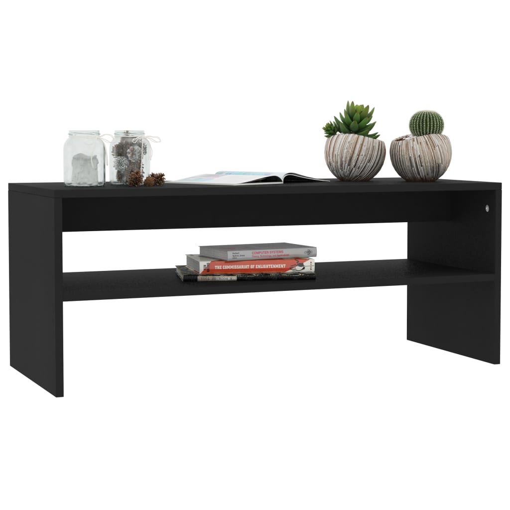 Coffee Table Black 100x40x40 cm Engineered Wood