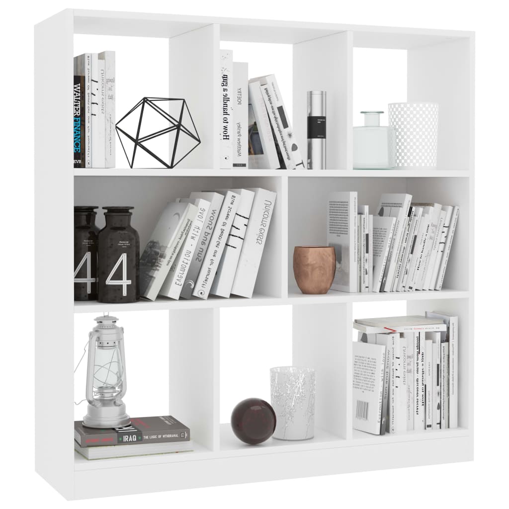 Modern Wooden Open Bookcase Book Storage Cabinet Unit With 8 Compartments Wood