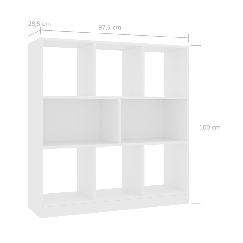 Modern Wooden Open Bookcase Book Storage Cabinet Unit With 8 Compartments Wood