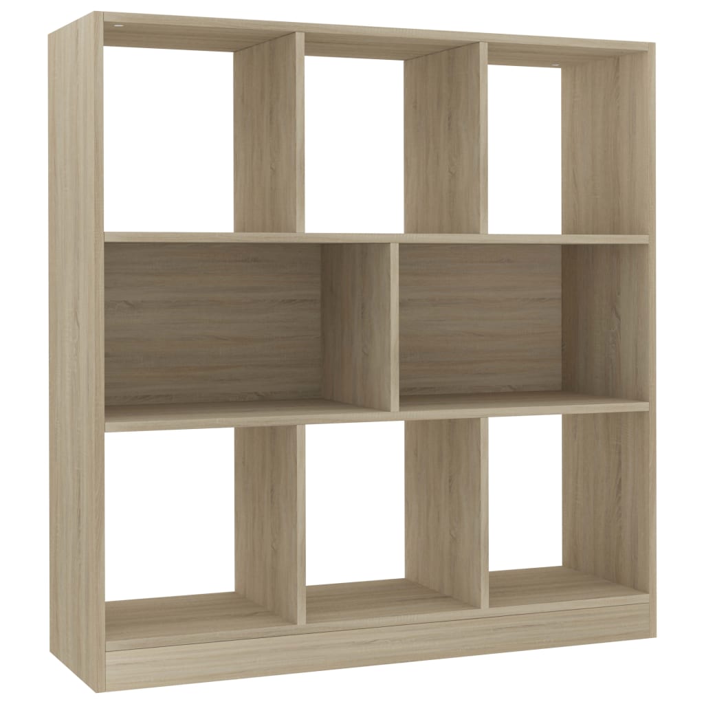 Modern Wooden Open Bookcase Book Storage Cabinet Unit With 8 Compartments Wood