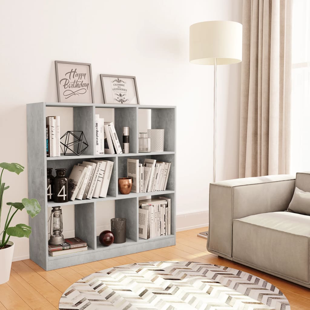 Modern Wooden Open Bookcase Book Storage Cabinet Unit With 8 Compartments Wood