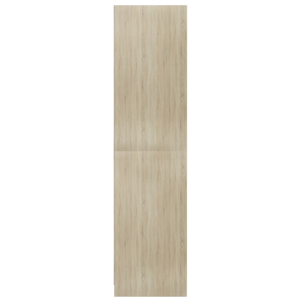 Modern Wooden Open Bedroom Wardrobe With Storage Shelves & Hanging Clothes Rail
