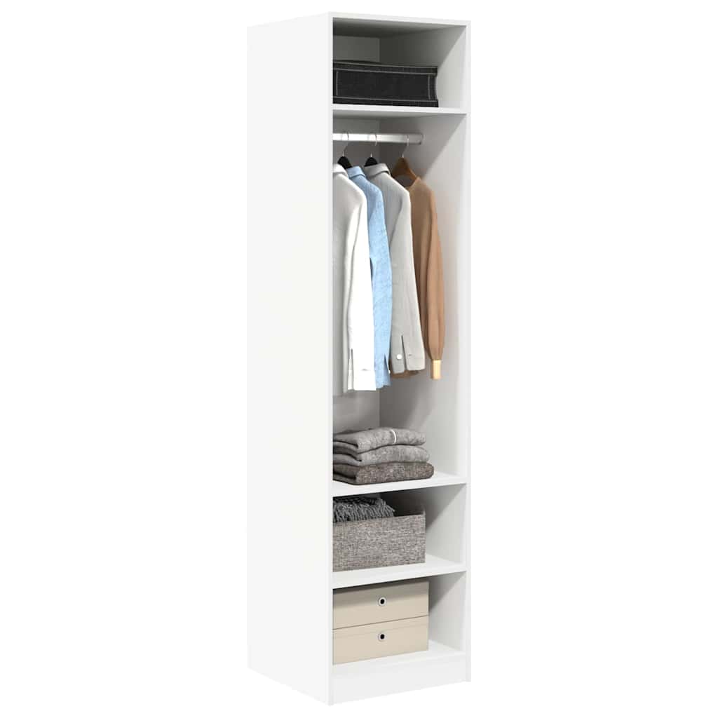 Wardrobe White 50x50x200 cm Engineered Wood