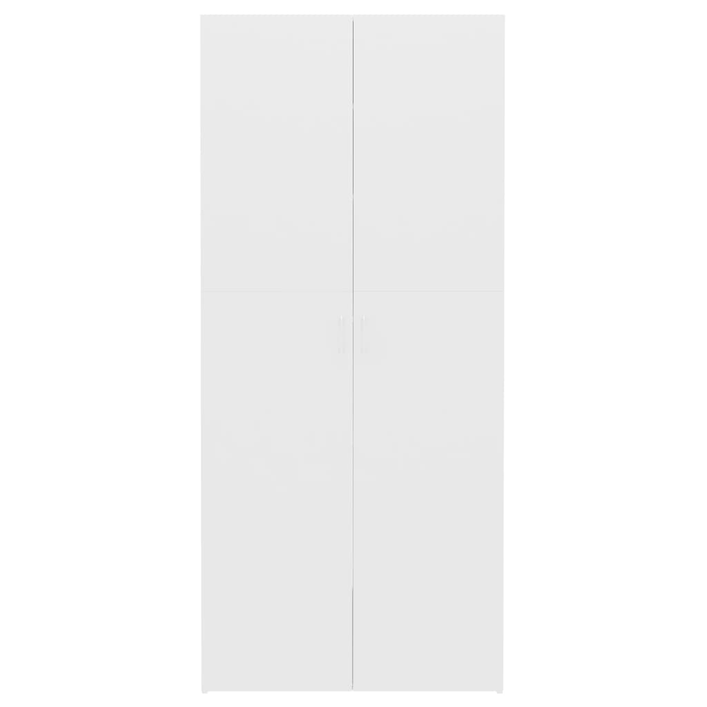 Shoe Cabinet White 80x35.5x180 cm Engineered Wood